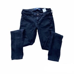 Hollister Black Wash Distressed Low Rise Jean Jegging Jeans 3 L